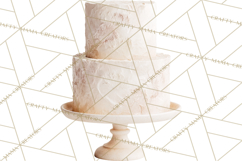 Wedding Cake Clipart PNG, Elegant Wedding Desserts Product Image 4