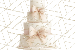 Wedding Cake Clipart PNG, Elegant Wedding Desserts Product Image 5