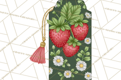 Strawberry Stationery Clipart, Pastel Office Supplies Png Product Image 5