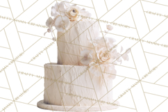 Wedding Cake Clipart PNG, Elegant Wedding Desserts Product Image 2