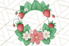 Strawberry Stationery Clipart, Pastel Office Supplies Png Product Image 3
