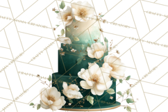 Wedding Cake Clipart PNG, Elegant Wedding Desserts Product Image 3