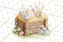 Baby Farm Animals Clipart PNG, Cute Spring Animals Product Image 4
