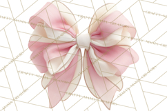 Bows Clipart, Girly Pastel Decorative Png, Layered Satin Product Image 3