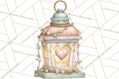 Rustic Valentine Decor Clipart, Burlap Heart PNG Product Image 3