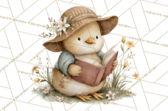 Vintage Spring Chicks Clipart, Cute Baby Chick Gardening Product Image 3