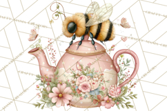 Tea Time Notes Clipart, Cozy Teapot and Cup Clip Art PNG Product Image 5
