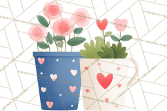 Valentine Unicorn Clipart PNG, Unicorn Girl Valentine Product Image 2