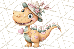 Valentine Dinosaur Clipart PNG, Cute Valentine Dinosaurs Product Image 4