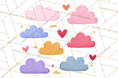 Valentine Unicorn Clipart PNG, Unicorn Girl Valentine Product Image 3