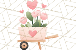 Valentine Unicorn Clipart PNG, Unicorn Girl Valentine Product Image 5