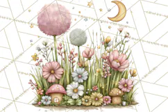 Flower Sprite Babies Clipart PNG, Pastel Watercolor Fairy Product Image 2