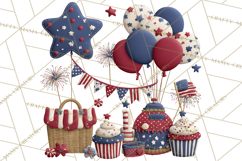 Patriotic Kids Clipart for 4th of July, USA Children PNG Product Image 5