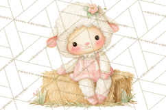 Baby Farm Animals Clipart PNG, Cute Spring Animals Product Image 5