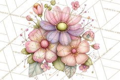 Flower Sprite Babies Clipart PNG, Pastel Watercolor Fairy Product Image 3