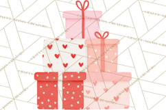 Valentine Unicorn Clipart PNG, Unicorn Girl Valentine Product Image 4