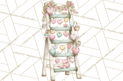 Rustic Valentine Decor Clipart, Burlap Heart PNG Product Image 2