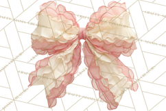 Bows Clipart, Girly Pastel Decorative Png, Layered Satin Product Image 2