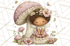 Flower Sprite Babies Clipart PNG, Pastel Watercolor Fairy Product Image 2