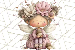 Flower Sprite Babies Clipart PNG, Pastel Watercolor Fairy Product Image 5