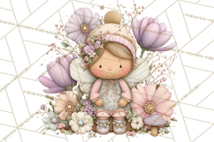 Flower Sprite Babies Clipart PNG, Pastel Watercolor Fairy Product Image 2