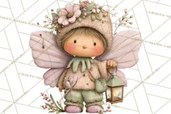 Flower Sprite Babies Clipart PNG, Pastel Watercolor Fairy Product Image 3
