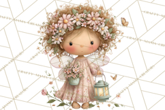 Flower Sprite Babies Clipart PNG, Pastel Watercolor Fairy Product Image 4