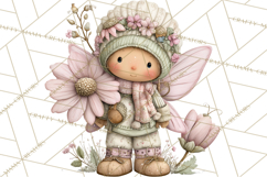 Flower Sprite Babies Clipart PNG, Pastel Watercolor Fairy Product Image 5