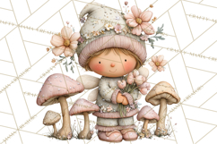 Flower Sprite Babies Clipart PNG, Pastel Watercolor Fairy Product Image 2
