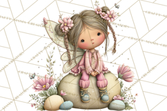 Flower Sprite Babies Clipart PNG, Pastel Watercolor Fairy Product Image 3