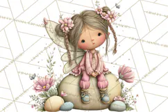 Flower Sprite Babies Clipart PNG, Pastel Watercolor Fairy Product Image 3