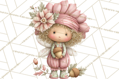 Flower Sprite Babies Clipart PNG, Pastel Watercolor Fairy Product Image 4