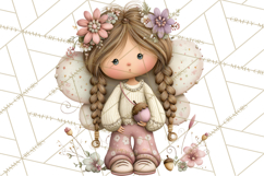 Flower Sprite Babies Clipart PNG, Pastel Watercolor Fairy Product Image 3