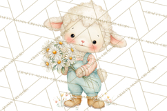 Baby Farm Animals Clipart PNG, Cute Spring Animals Product Image 4