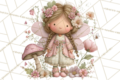 Flower Sprite Babies Clipart PNG, Pastel Watercolor Fairy Product Image 3