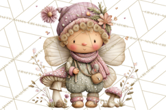 Flower Sprite Babies Clipart PNG, Pastel Watercolor Fairy Product Image 2