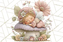 Flower Sprite Babies Clipart PNG, Pastel Watercolor Fairy Product Image 4
