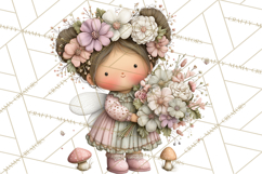 Flower Sprite Babies Clipart PNG, Pastel Watercolor Fairy Product Image 5