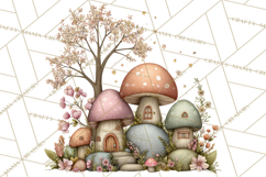 Fairy Gnome Forest Clipart PNG, Pastel Forest Gnomes Product Image 4