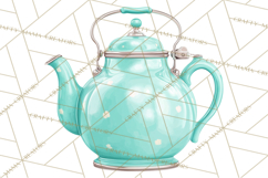 50s Retro Kitchen Clipart, Vintage 1950s Kitchen Appliances Product Image 2