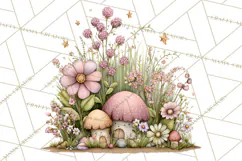 Fairy Gnome Forest Clipart PNG, Pastel Forest Gnomes Product Image 3