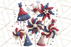 Patriotic Kids Clipart for 4th of July, USA Children PNG Product Image 3