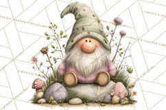 Fairy Gnome Forest Clipart PNG, Pastel Forest Gnomes Product Image 2
