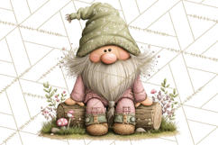 Fairy Gnome Forest Clipart PNG, Pastel Forest Gnomes Product Image 5