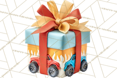Monster Truck Birthday Party Clipart, Racing Celebration Png Product Image 4