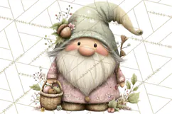 Fairy Gnome Forest Clipart PNG, Pastel Forest Gnomes Product Image 3