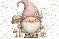 Fairy Gnome Forest Clipart PNG, Pastel Forest Gnomes Product Image 4