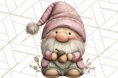 Fairy Gnome Forest Clipart PNG, Pastel Forest Gnomes Product Image 2