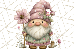 Fairy Gnome Forest Clipart PNG, Pastel Forest Gnomes Product Image 3