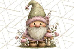 Fairy Gnome Forest Clipart PNG, Pastel Forest Gnomes Product Image 4